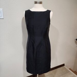Vintage Carol Anderson LBD Little Black Dress Raw Silk Fully Lined size 6-8